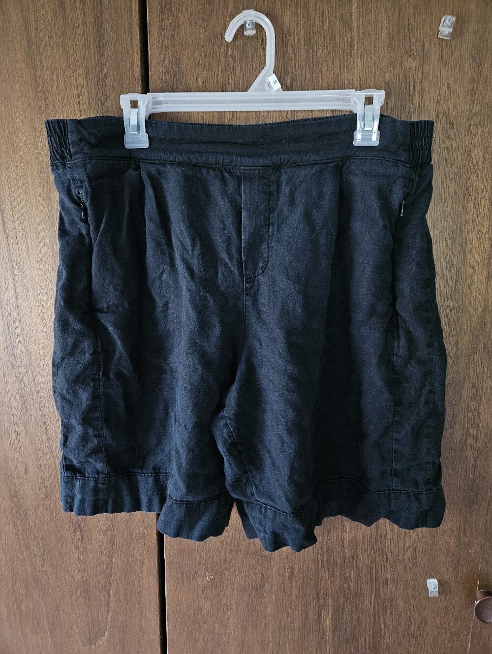 Athleta Black Playa Linen Bermuda Shorts Womens - 16